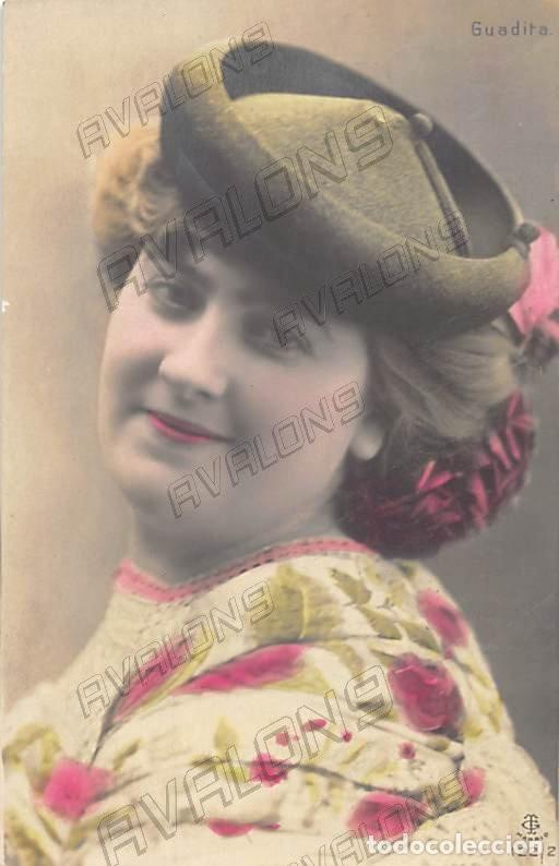Postais: Postal Espa&ntilde;ola de la Srta. Guadita - Coloreada - Escrita - A&ntilde;os 10