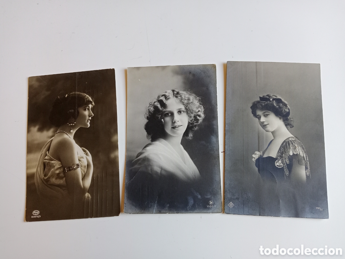 Postales: 3 POSTALES ANTIGUAS . BELLAS DAMAS