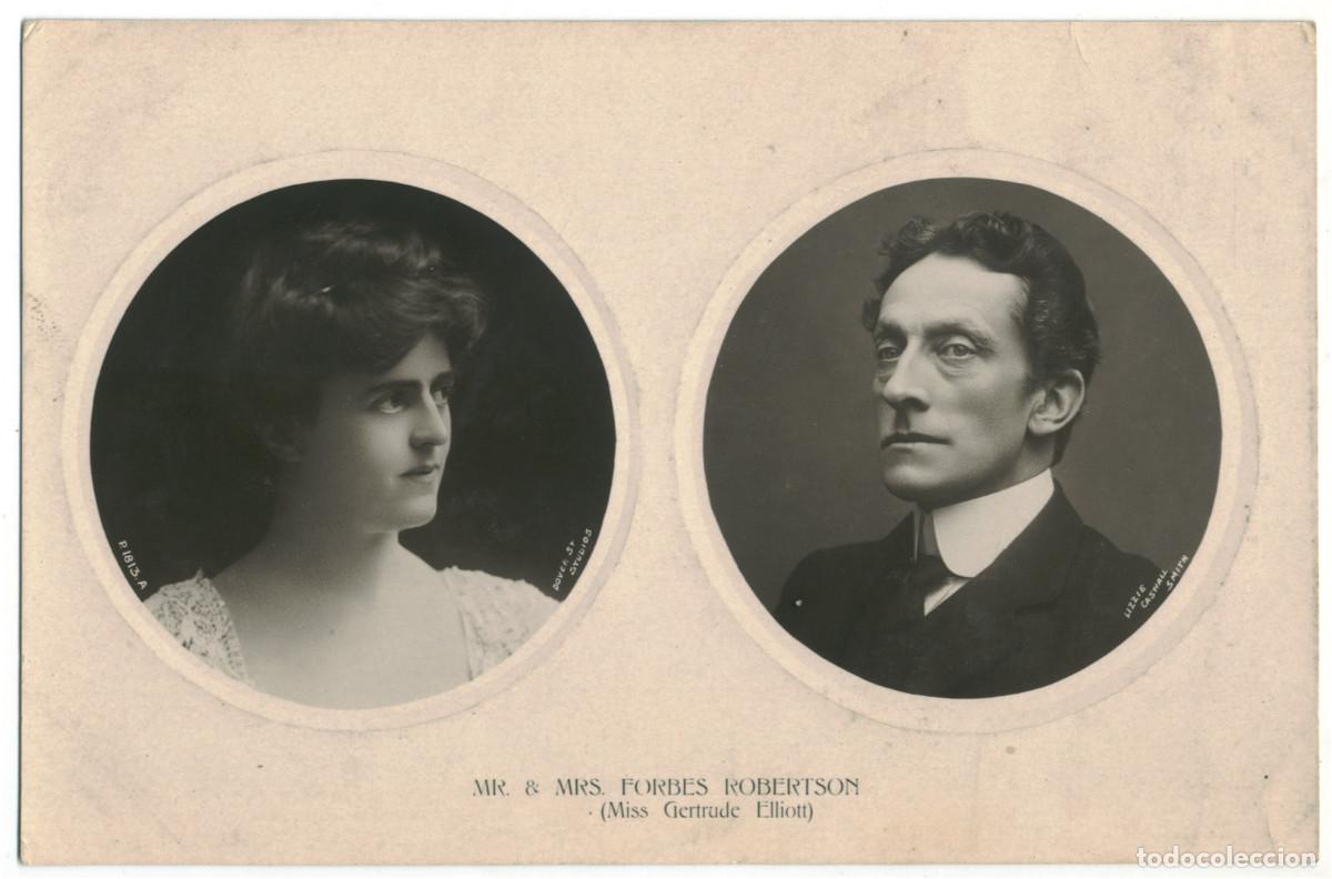 Postales: Actriz ELLIOTT, Gertrude & FORBES ROBERTSON, J._Rotary: Circle Plate Sunk; 1813 A. Lizzie Caswall Sm