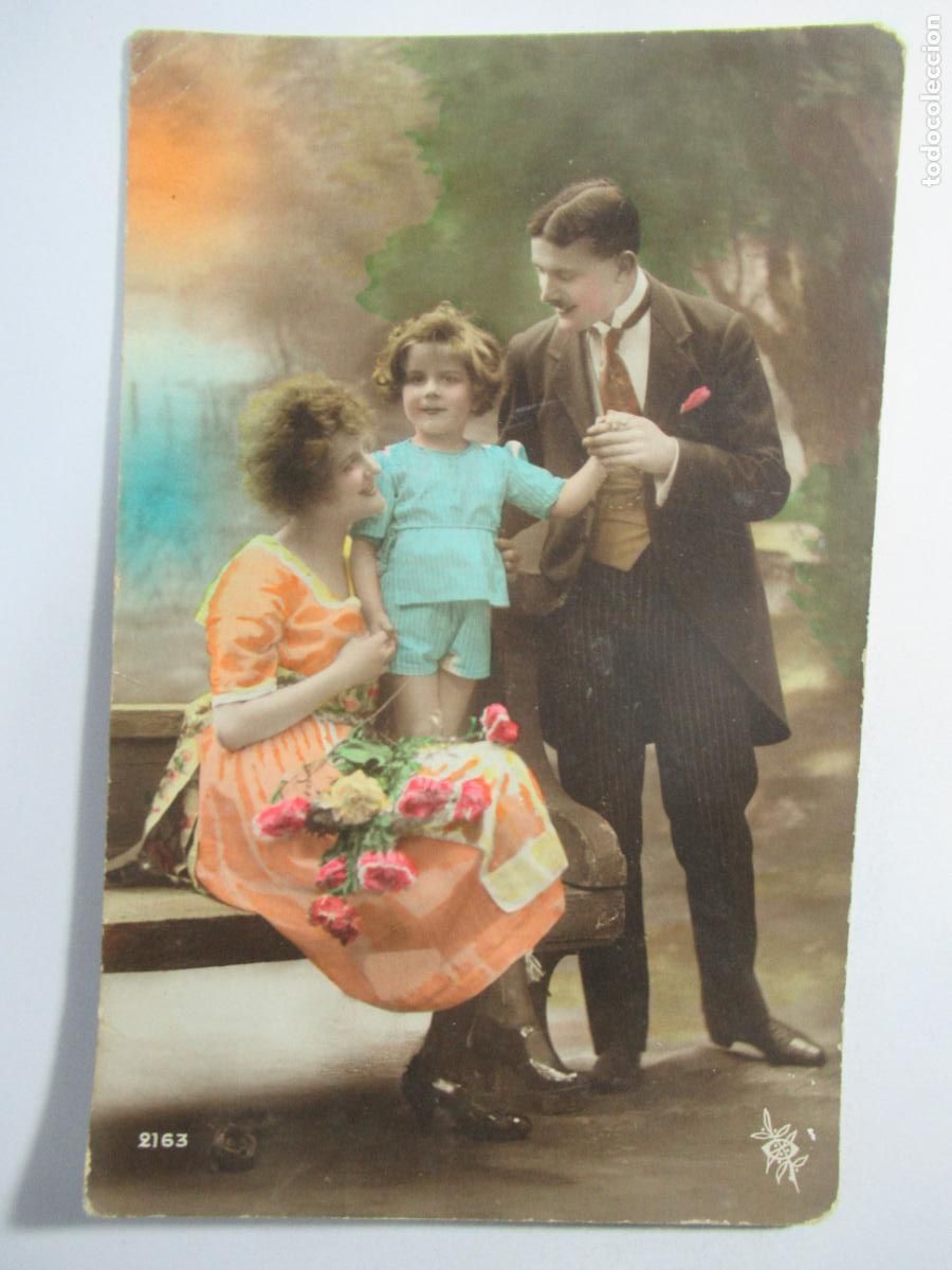 Postales: Antigua postal familia - Escrita