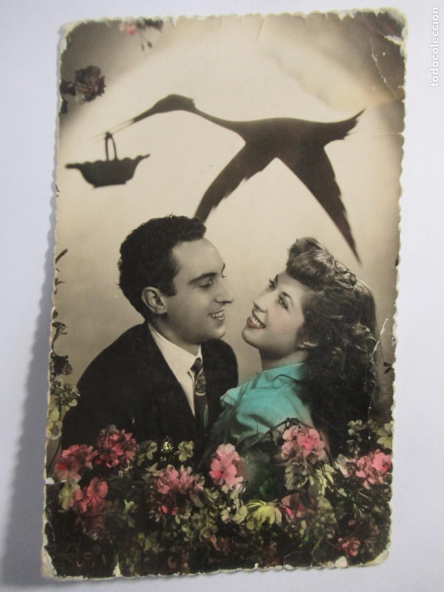 Postales: Postal mujer hombre pareja rom&aacute;ntica - Escrita