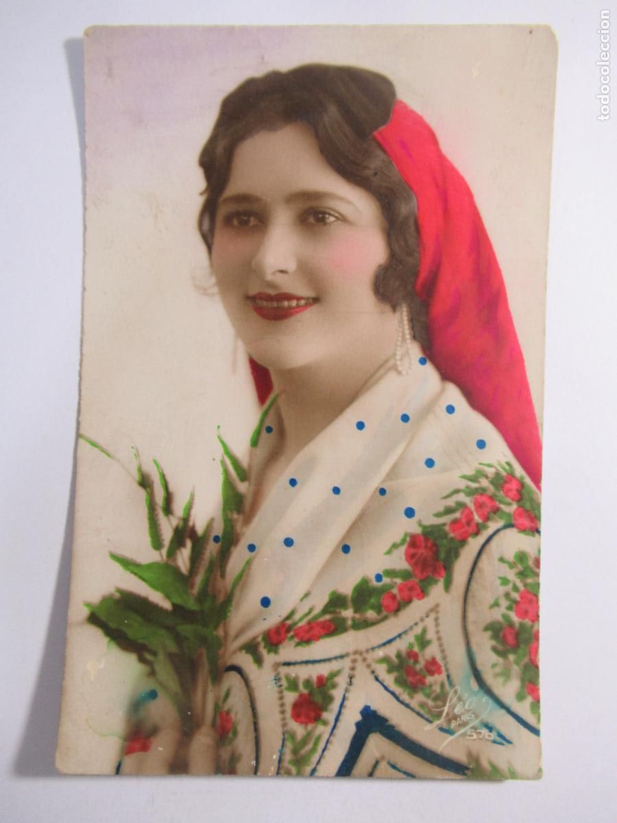 Postales: Antigua Postal Mujer - Escrita - Foto 1