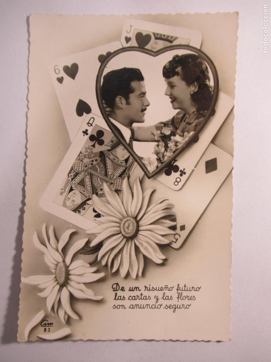 Postales: Postal mujer hombre pareja rom&aacute;ntica - Escrita