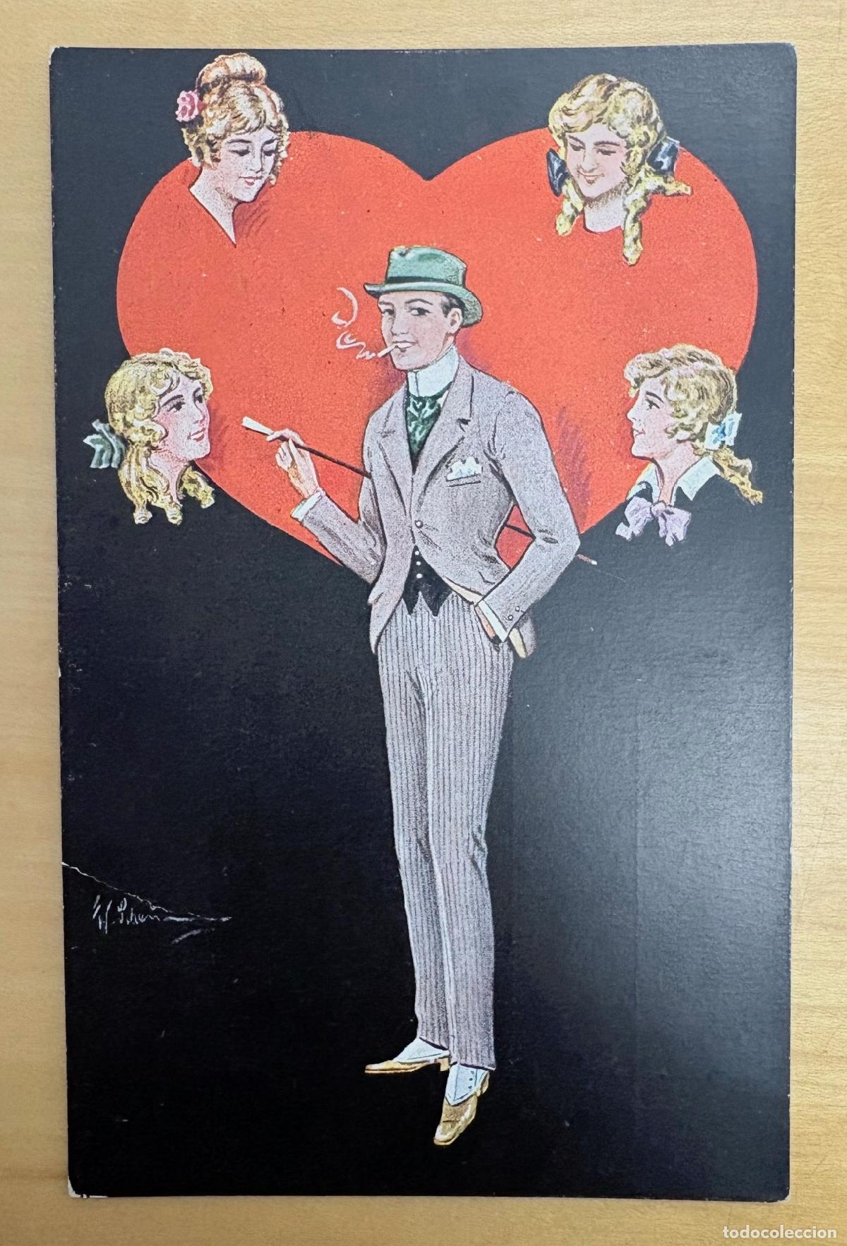 Postales: TARGETA POSTAL ROM&Aacute;NTICA ESTILO ART DEC&Oacute; &rdquo;THE BELOVED FRIEND&rdquo;. ALEMANIA, C. 1925