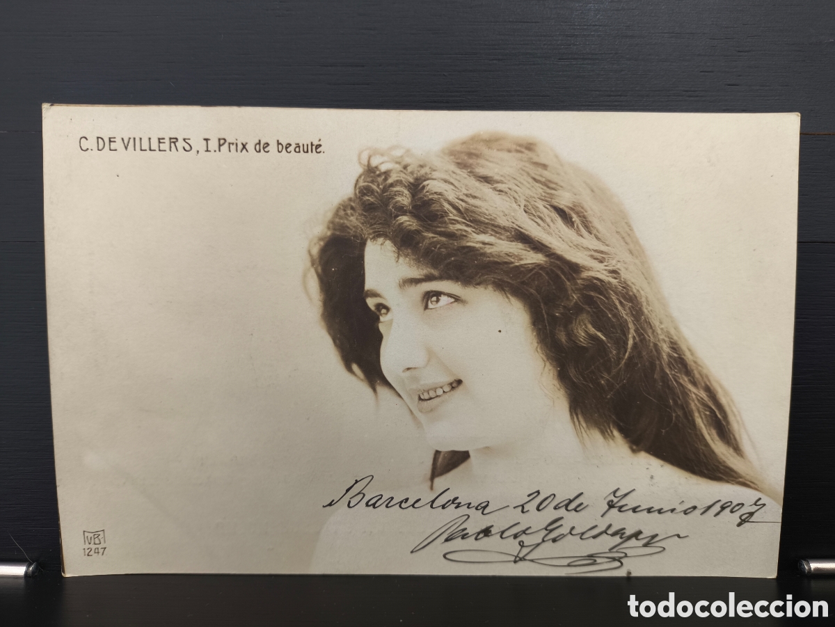 Postales: Antigua postal Carmen de Villers actriz, cantante y bailarina&nbsp;francesa Ed. Mecanophot van Bosch 1907