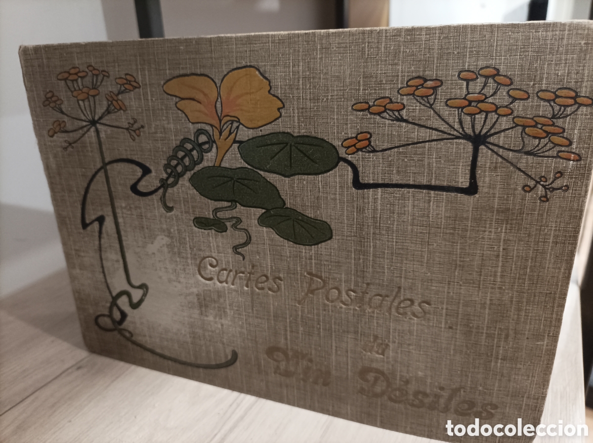 Postales: &Aacute;lbum 156 postales artistas con autografo impreso Collection Artistique du VIN D&Eacute;SILES (1901-1903)