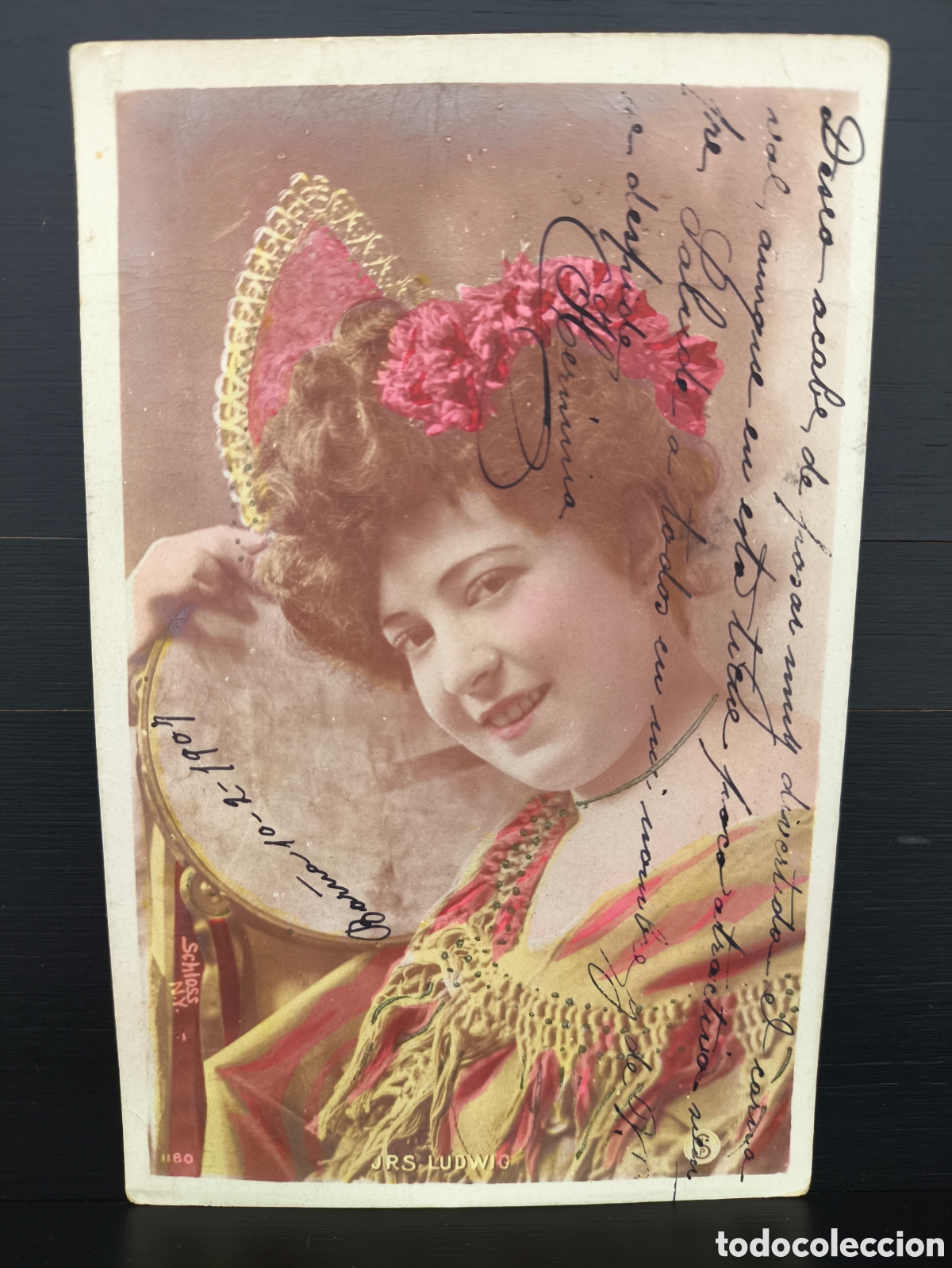 Postales: Antigua postal mujer artista Belle &Eacute;poque il. JRS Ludwig Foto Schloss N.Y. Ed. SIP 1907