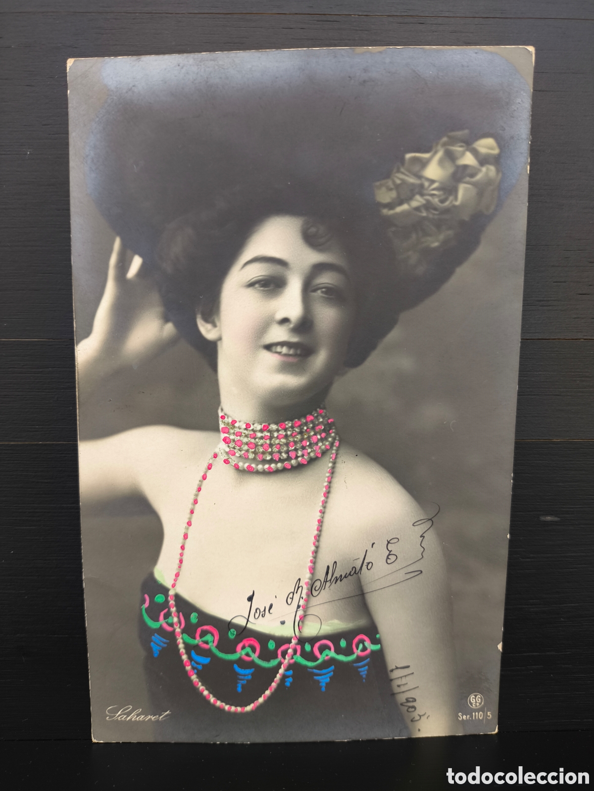 Postales: Antigua postal Madame Saharet famosa artista australiana bailarina y actriz Ed. Georg Gerlach 1905