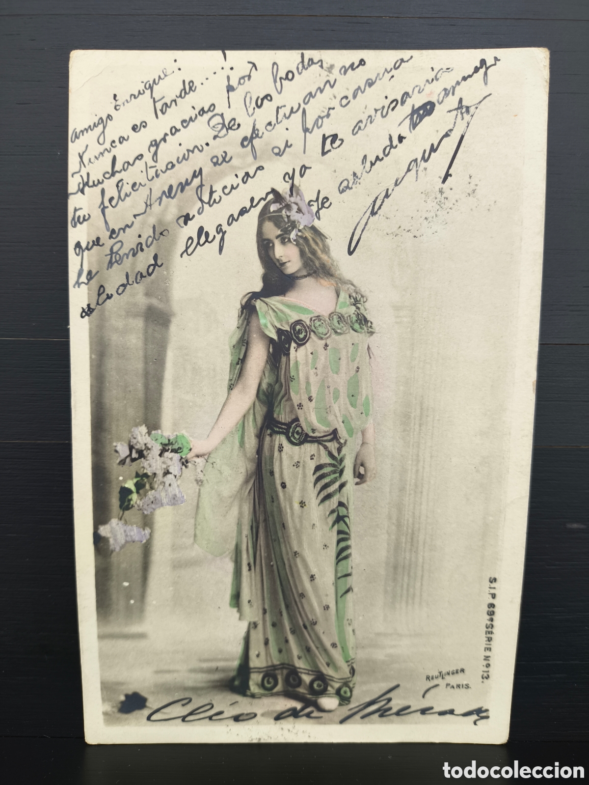 Postales: Antigua postal Cl&eacute;o de M&eacute;rode famosa bailarina francesa Belle &Eacute;poque icono de belleza Ed. Reutlinger