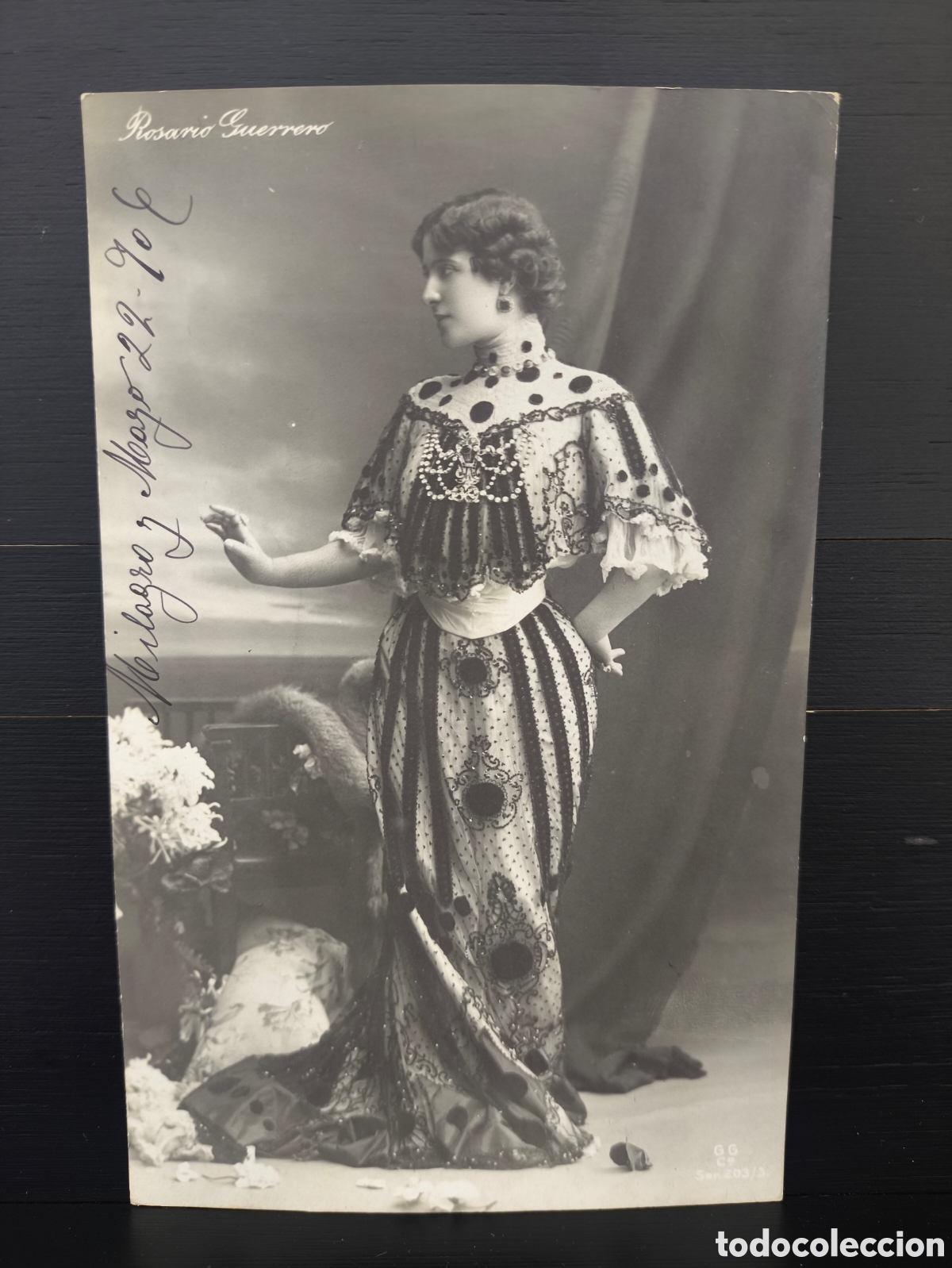 Postales: Antigua postal artista Rosario Guerrero bailarina y actriz espa&ntilde;ola Belle &Eacute;poque Georg Gerlach 1906