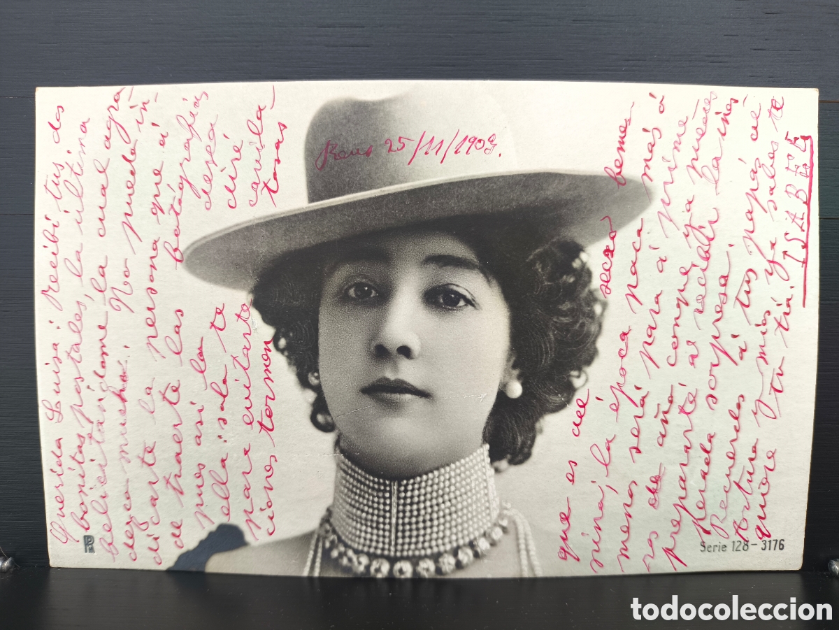 Postales: Antigua postal artista La Bella Otero bailarina cantante actriz espa&ntilde;ola Belle &Eacute;poque Rotophot 1903