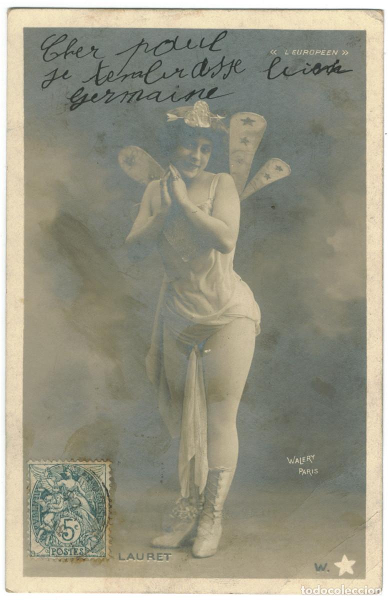 Postales: Actriz francesa LAURET_W &Eacute;toile. L'Europ&eacute;en. Photo Wal&eacute;ry