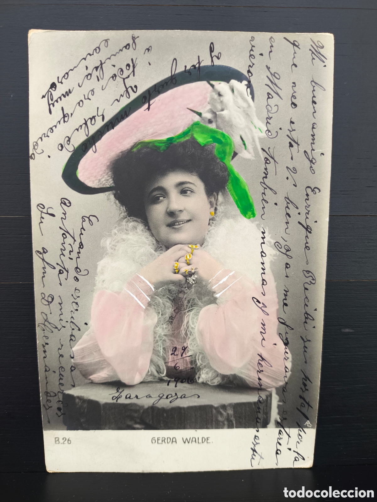 Postales: Antigua postal artista Gerda Walde soprano actriz de opereta&nbsp;austr&iacute;aca Belle &Eacute;poque Aristophot 1906