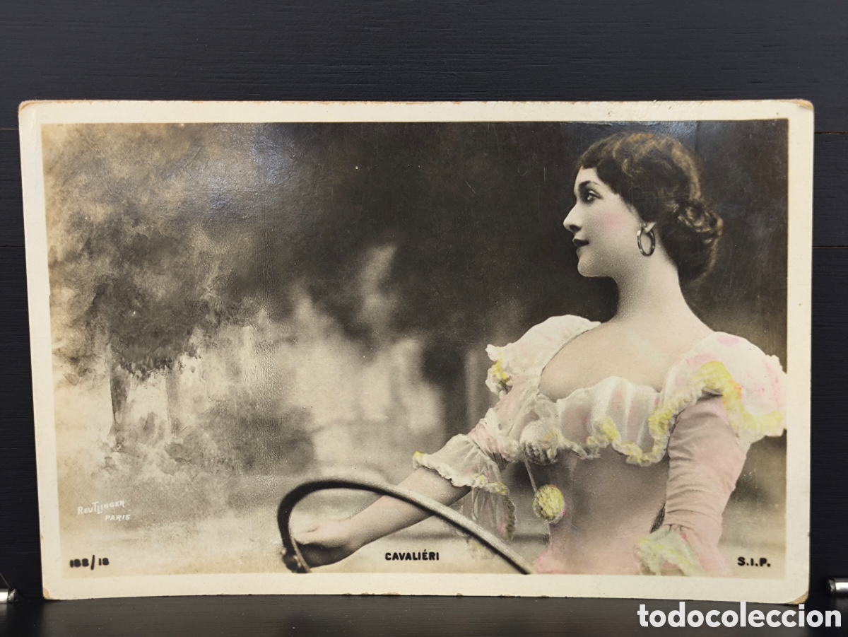 Postales: Antigua postal Lina Cavalieri famosa soprano y actriz italiana Belle &Eacute;poque Foto Reutlinger Ed S.I.P