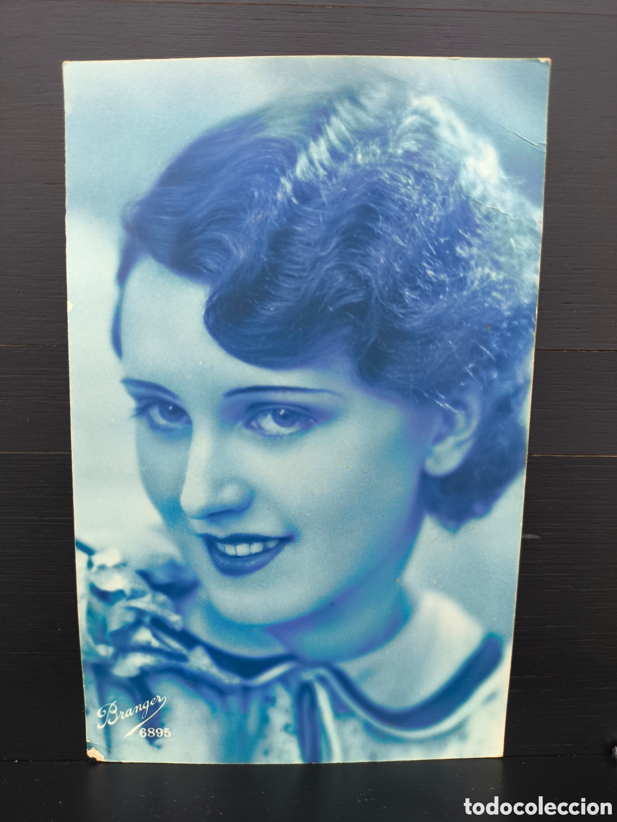 Postales: Antigua postal fotogr&aacute;fica retrato de mujer joven elegante Art D&eacute;co rom&aacute;ntica fantas&iacute;a Ed. Branger