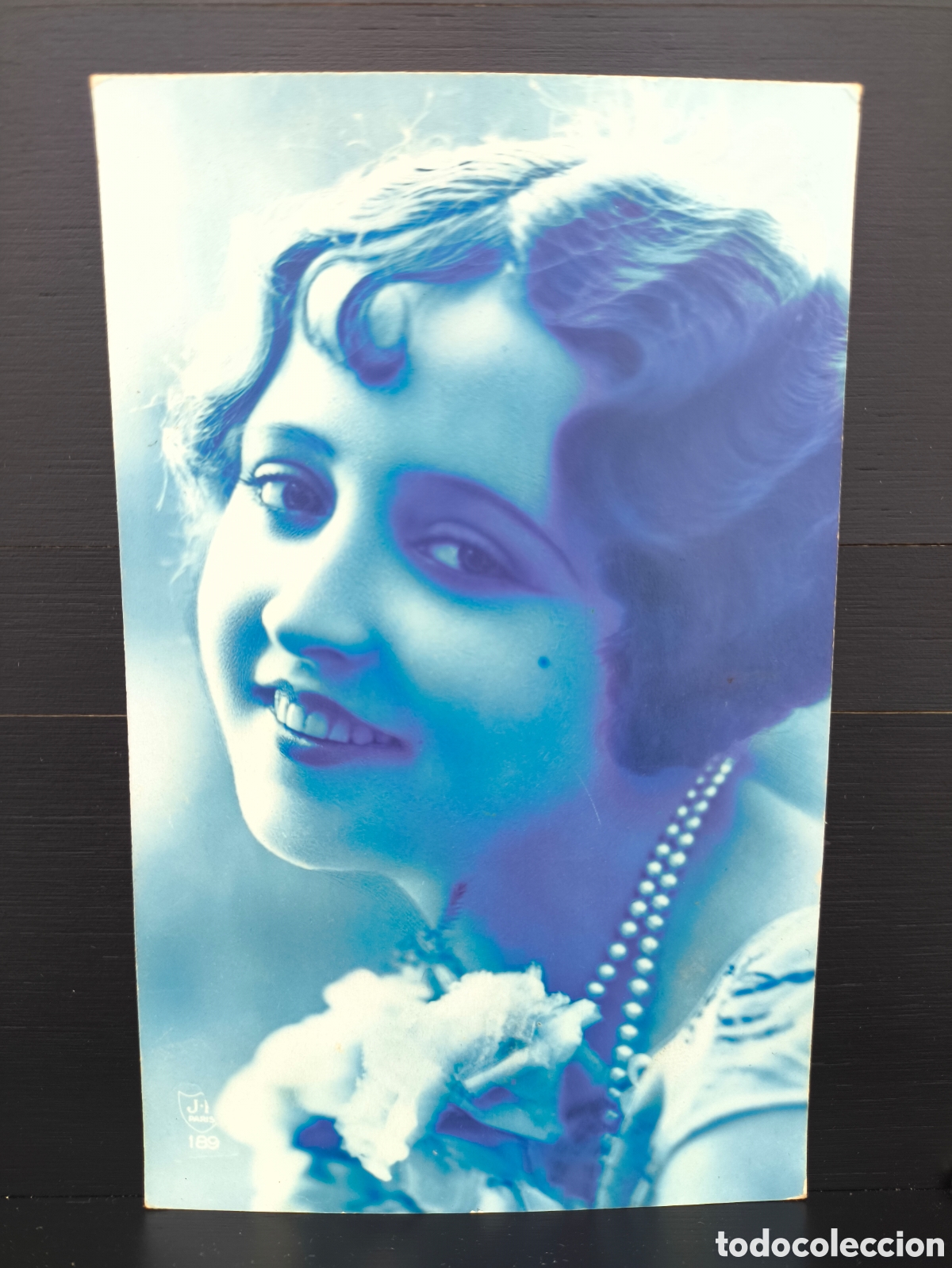 Postales: Antigua postal fotogr&aacute;fica retrato de mujer joven elegante Art D&eacute;co rom&aacute;ntica fantas&iacute;a Ed. J. Picot