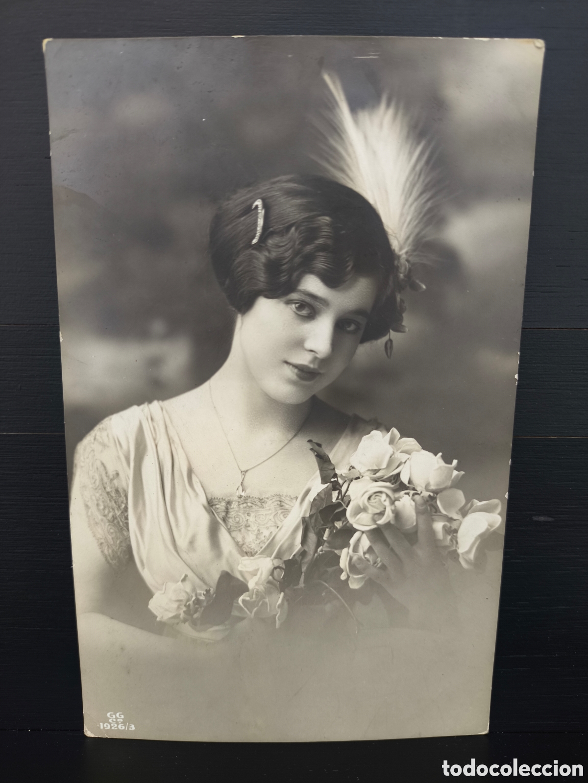 Postales: Antigua postal fotogr&aacute;fica retrato de mujer joven Art Nouveau rom&aacute;ntica fantas&iacute;a art&iacute;stica