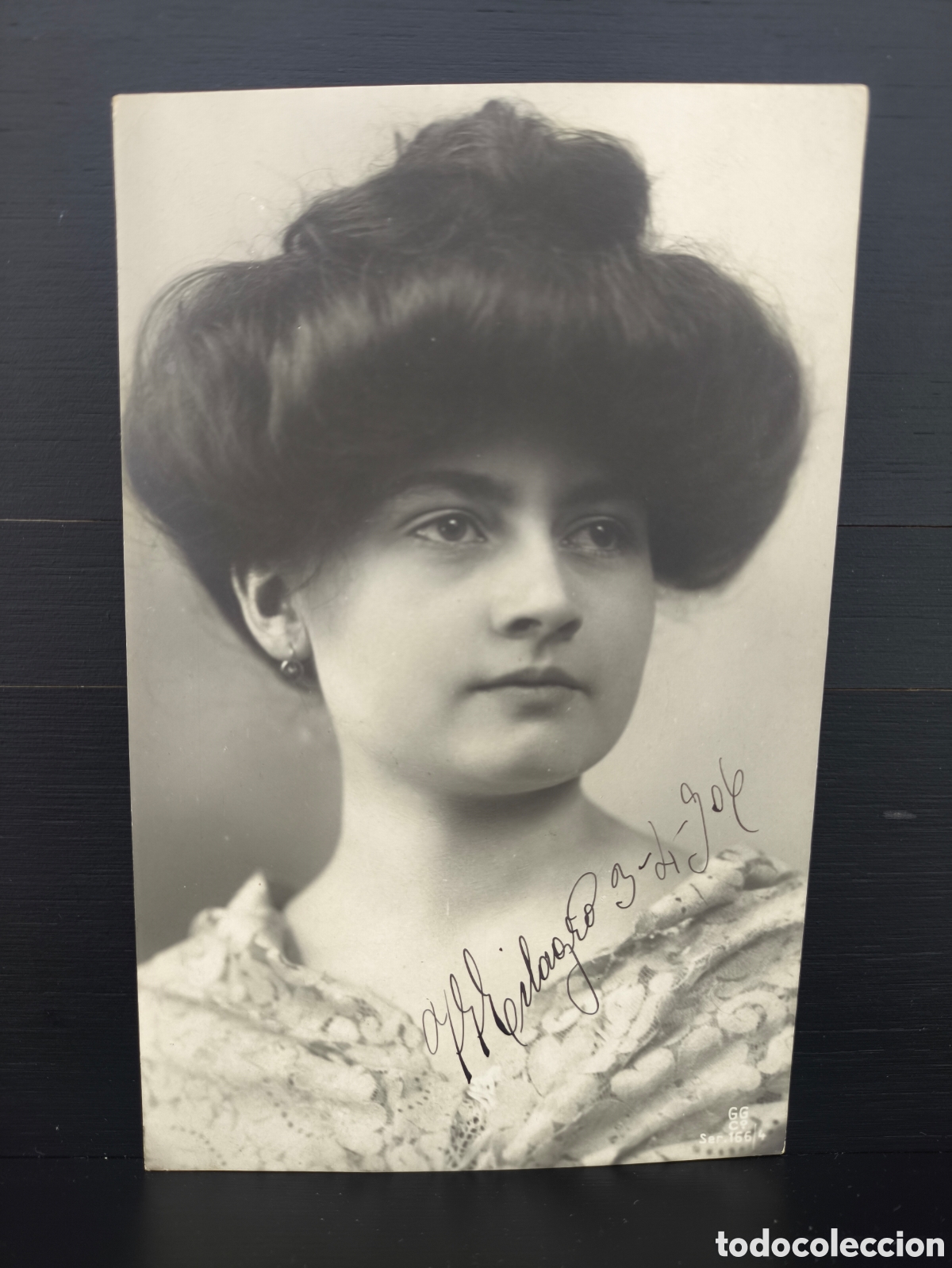 Postales: Antigua postal fotogr&aacute;fica retrato de mujer joven Belle &Eacute;poque rom&aacute;ntica fantas&iacute;a art&iacute;stica 1906