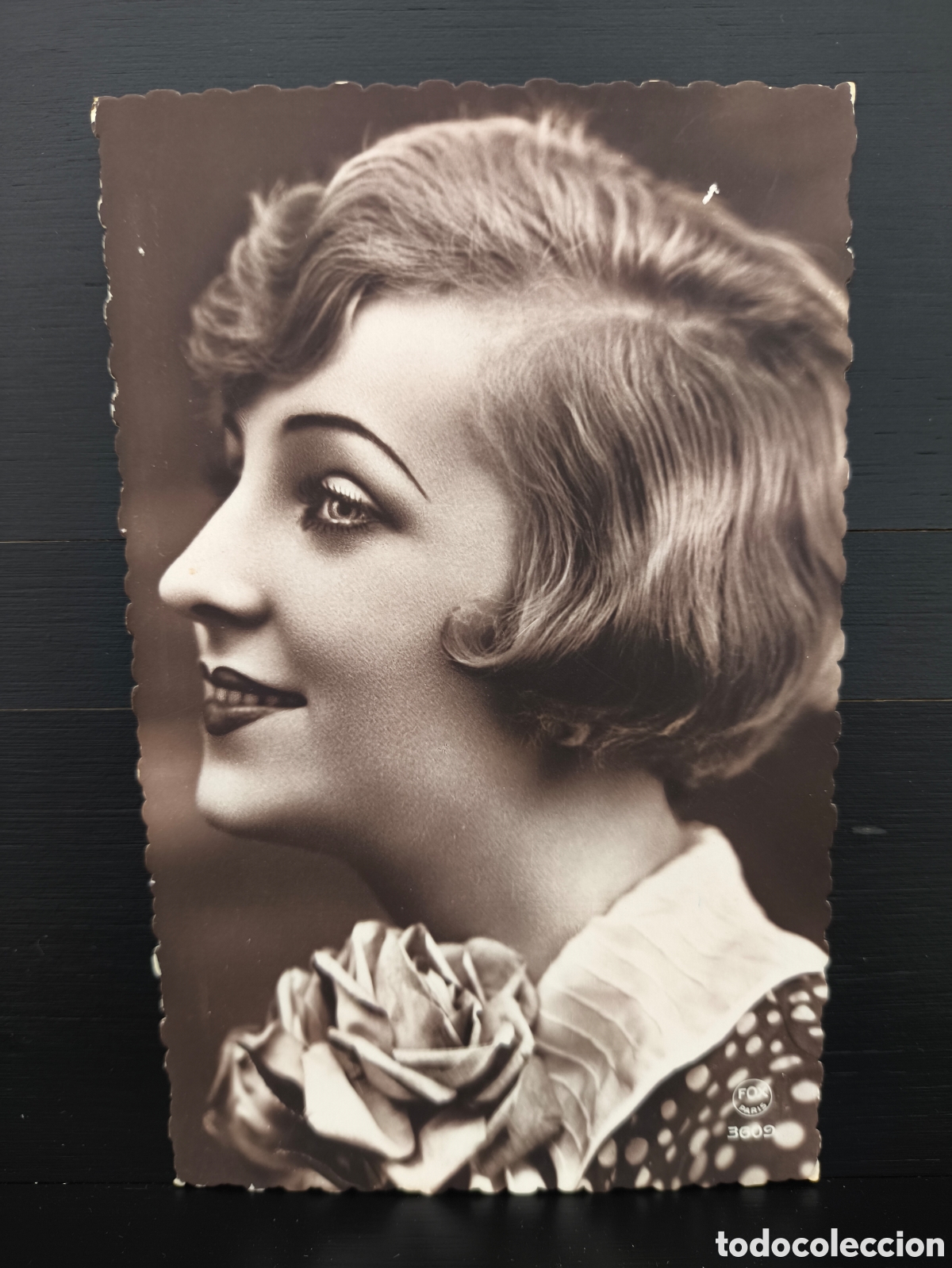 Postales: Antigua postal fotogr&aacute;fica retrato de mujer joven Art D&eacute;co rom&aacute;ntica fantas&iacute;a art&iacute;stica