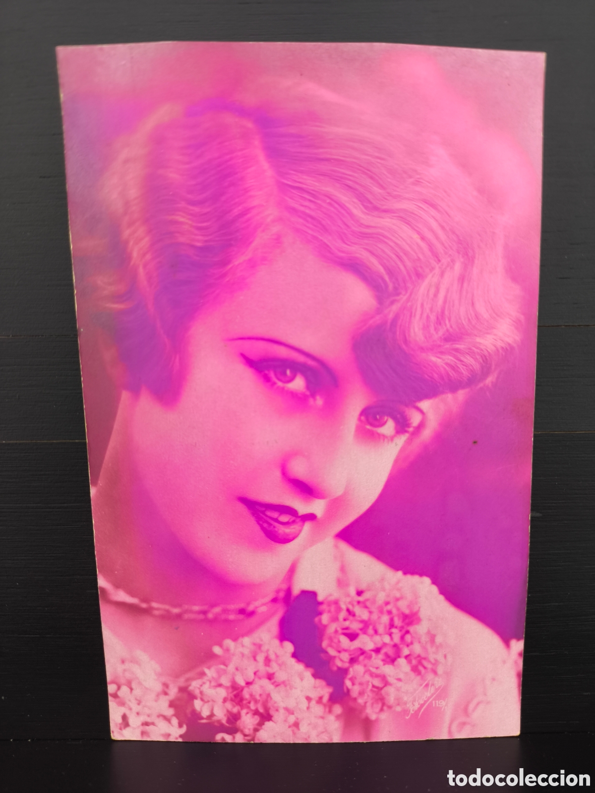 Postales: Antigua postal fotogr&aacute;fica retrato de mujer joven Art D&eacute;co rom&aacute;ntica fantas&iacute;a art&iacute;stica