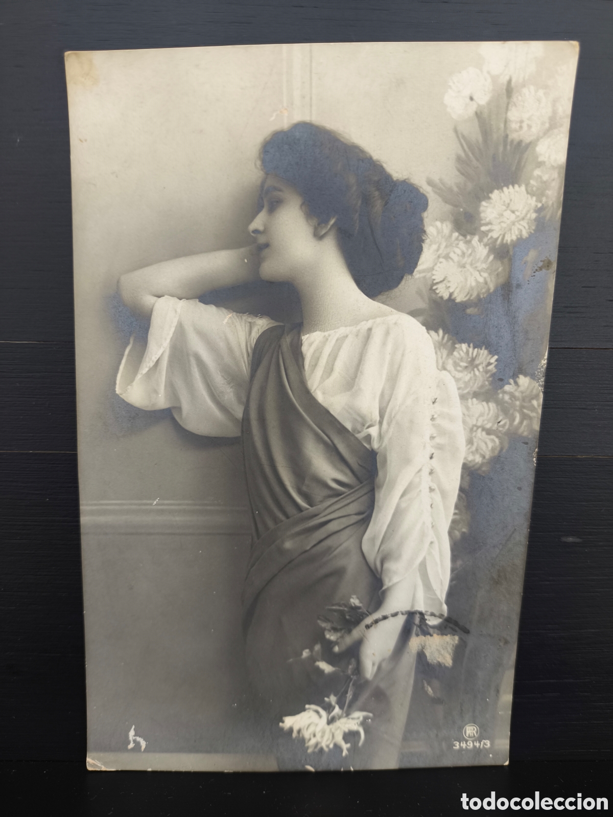 Postales: Antigua postal fotogr&aacute;fica retrato de mujer joven Belle &Eacute;poque rom&aacute;ntica fantas&iacute;a art&iacute;stica 1912
