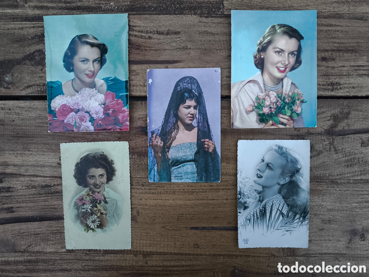 Postales: Lote postales fotogr&aacute;ficas retratos de mujer