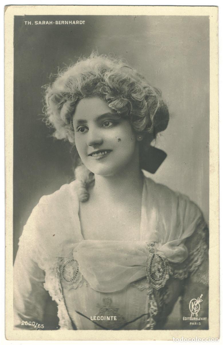 Postales: Actriz LECOINTE_KF. 2000-65. Sarah Bernhardt - Foto 1