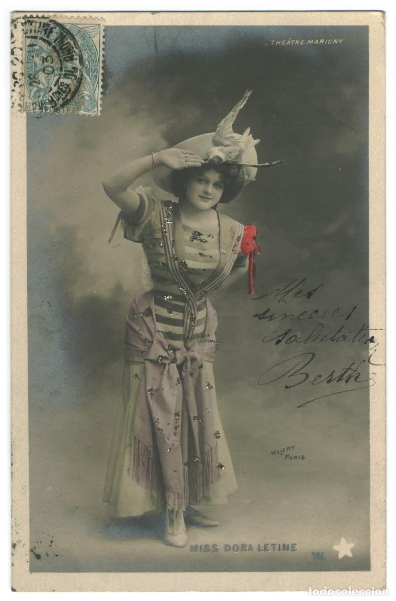 Postales: Actriz LETINE, Dora_W &Eacute;toile. 538-1. Marigny. Photo Wal&eacute;ry
