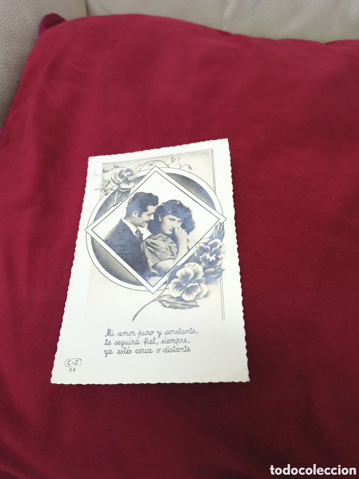 Postales: Antigua postal de pareja,escrita.