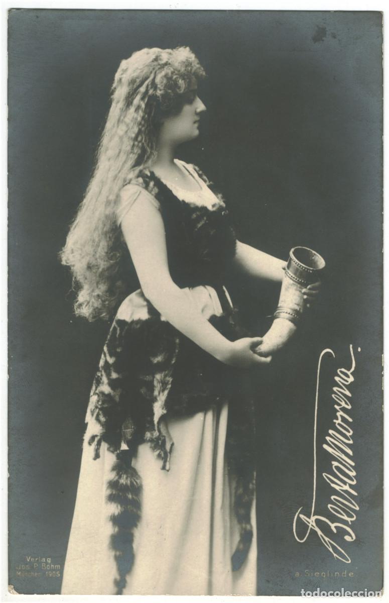Postales: Serie (2 Postales) Actriz MORENA, Berta (KUNDRY)_Jos. Paul B&ouml;hm. As Sieglinde