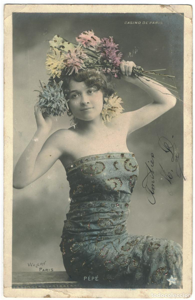 Postales: Actriz P&Eacute;P&Eacute;_&Eacute;toile. 543-6. Casino de Paris. Photo Wal&eacute;ry