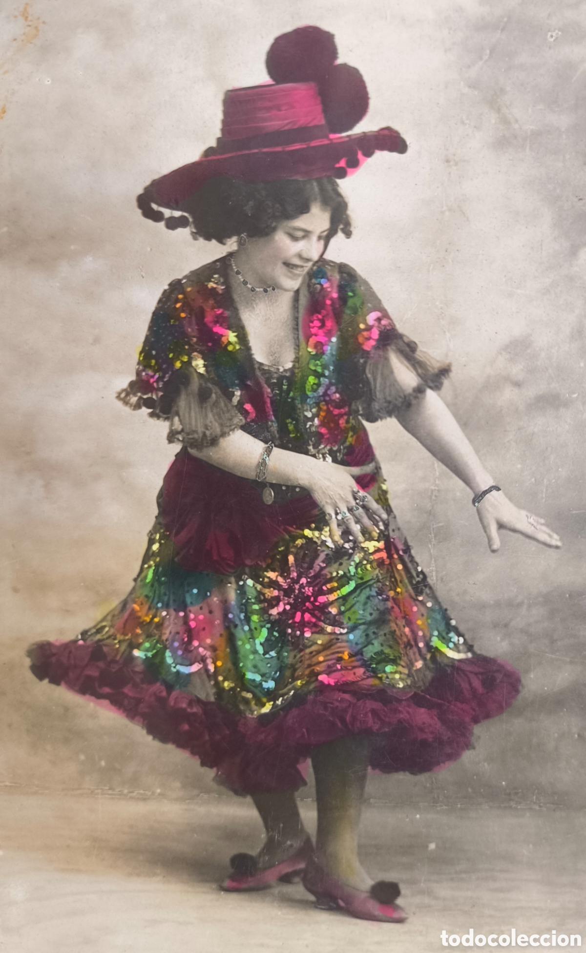 Postales: CUPL&Eacute; ARTISTA P. CORREA POSTAL FOTOGR&Aacute;FICA COLOREADA C. 1915