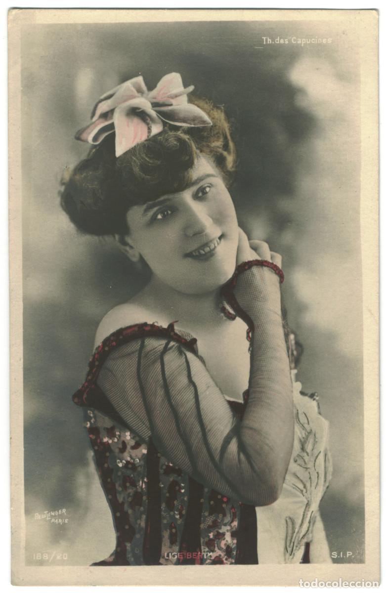 Postales: Actriz BERTY, Lise. Th&eacute;&acirc;tre des Capucines_SIP; 188-20. Photo Reutlinger
