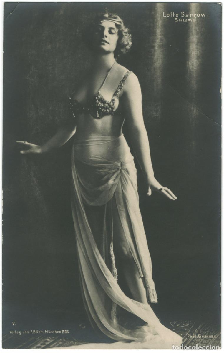 Postales: Actriz SARROW, Lotte_Jos. P. B&ouml;hm. As Salom&eacute;. Photo Grainer