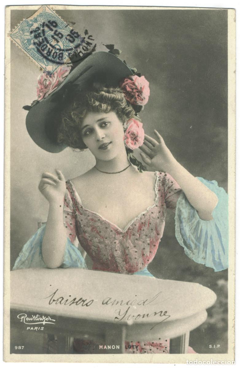 Cartes Postales: Actriz francesa MANON, Loty_SIP. 987. Photo Reutlinger
