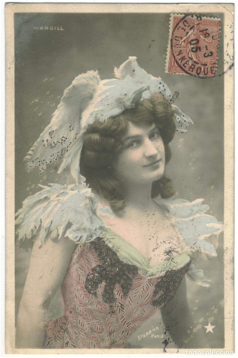 Postais: Actriz francesa MARGILL, Raymonde_&Eacute;toile. 771-72. Photo Stebbing