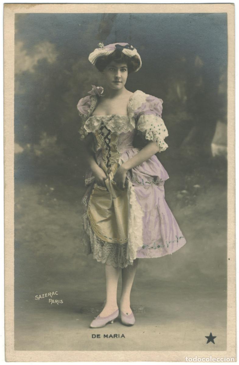Cartes Postales: Actriz francesa MARIA, de_&Eacute;toile. 853-105. Photo Sazerac