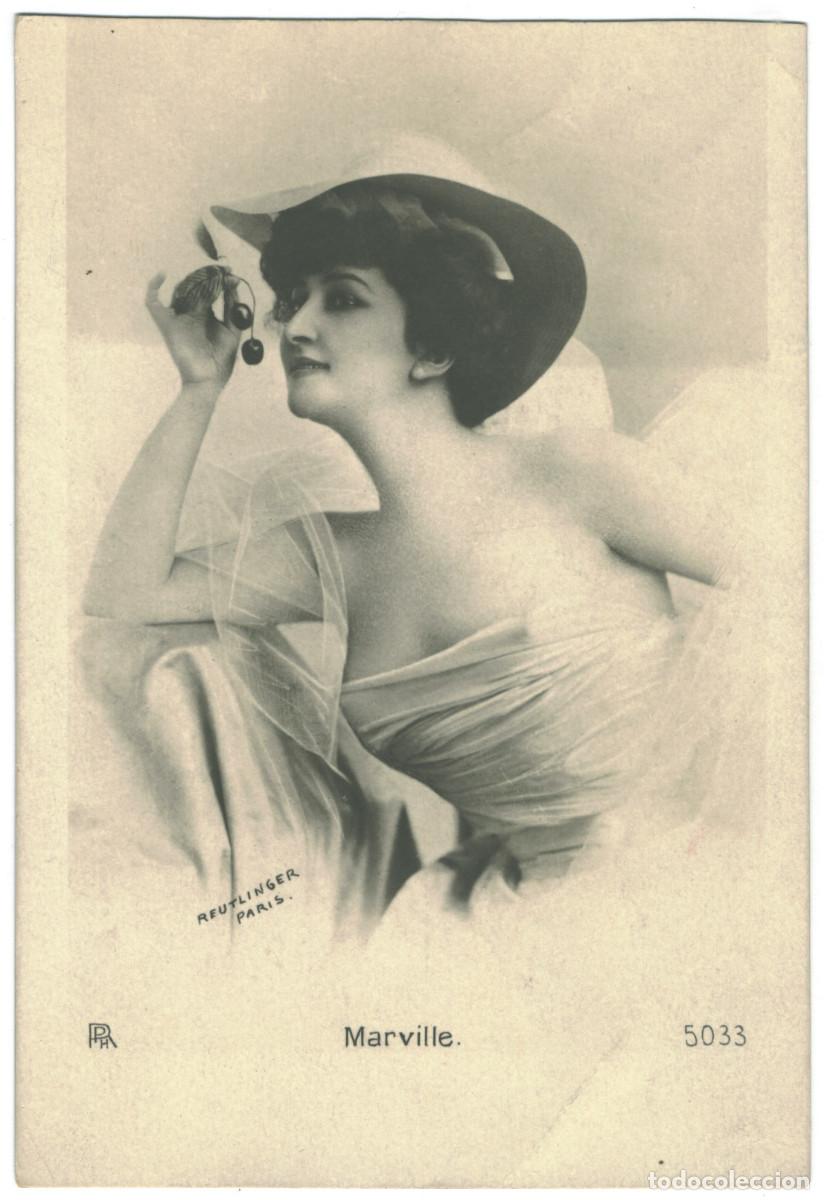 Postcards: Actriz francesa MARVILLE, Marie_RPH. 5033. Photo Reutlinger