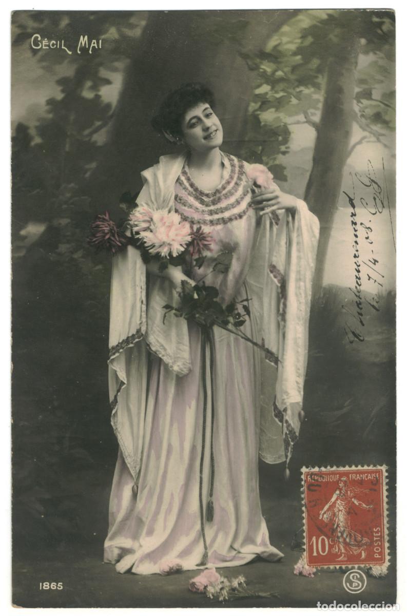 Postales: Serie (2 Postales) Actriz MAI, C&eacute;cil_SIP. 1865