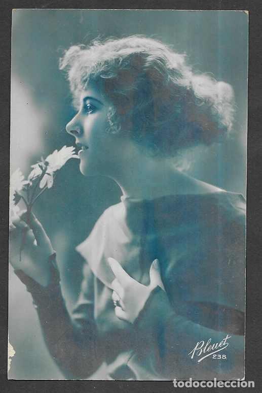 Postales: Postal. Dama . Tarjeta postal Iluminada. Bleuet Paris N&ordm; 238 1925