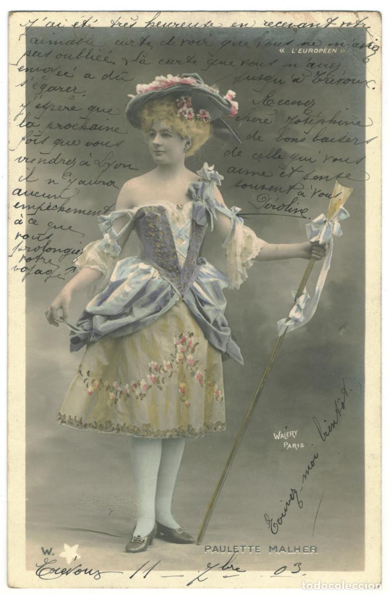 Cartoline: Actriz MALHER, Paulette_W &Eacute;toile. 17. L'Europ&eacute;en. Photo Wal&eacute;ry