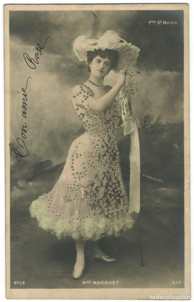 Postales: Actriz MARQUET, Mary_SIP. 871-2. Porte Saint Martin. Photo H. Manuel