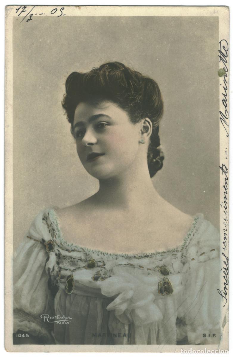 Postales: Actriz MARTINEAU_SIP. 1045. Photo Reutlinger