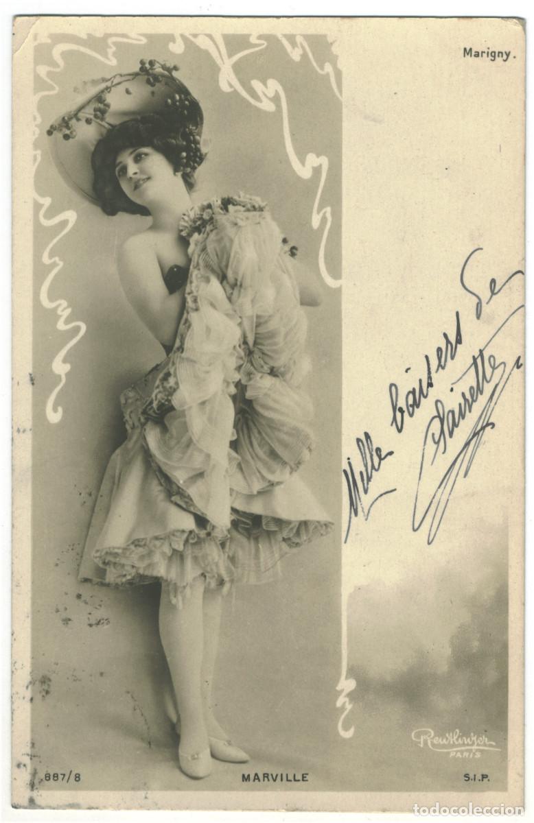 Postales: Actriz MARVILLE, Marie_SIP. 887-8. Marigny. Photo Reutlinger