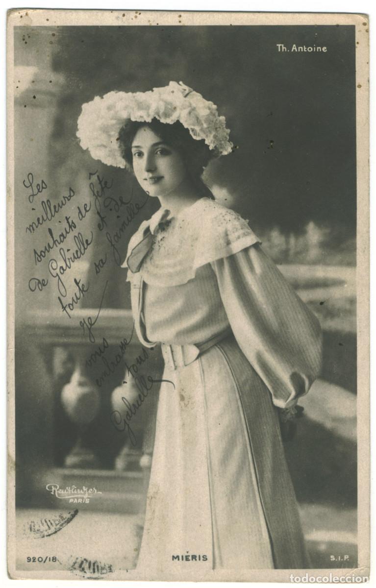 Cartoline: Actriz MI&Eacute;RIS_SIP. 920-18. Th&eacute;&acirc;tre Antoine. Photo Reutlinger