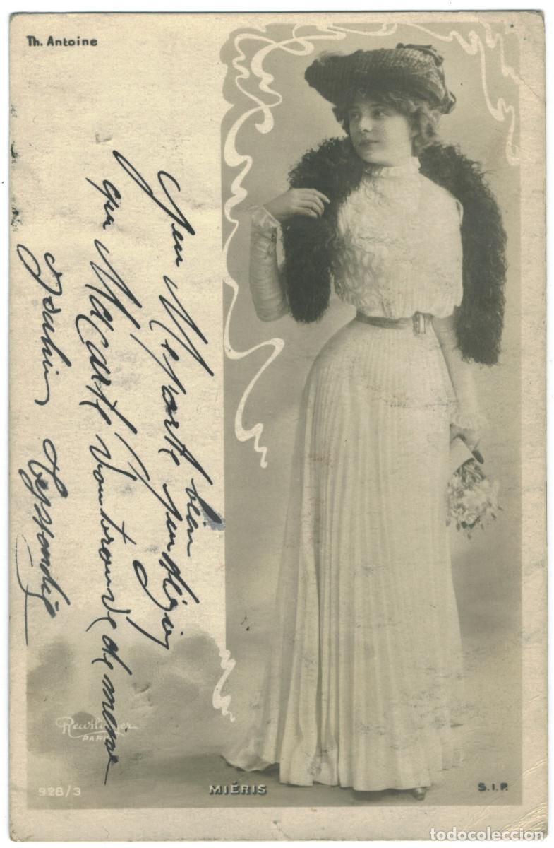 Postales: Actriz MI&Eacute;RIS_SIP. 928-3. Th&eacute;&acirc;tre Antoine. Photo Reutlinger