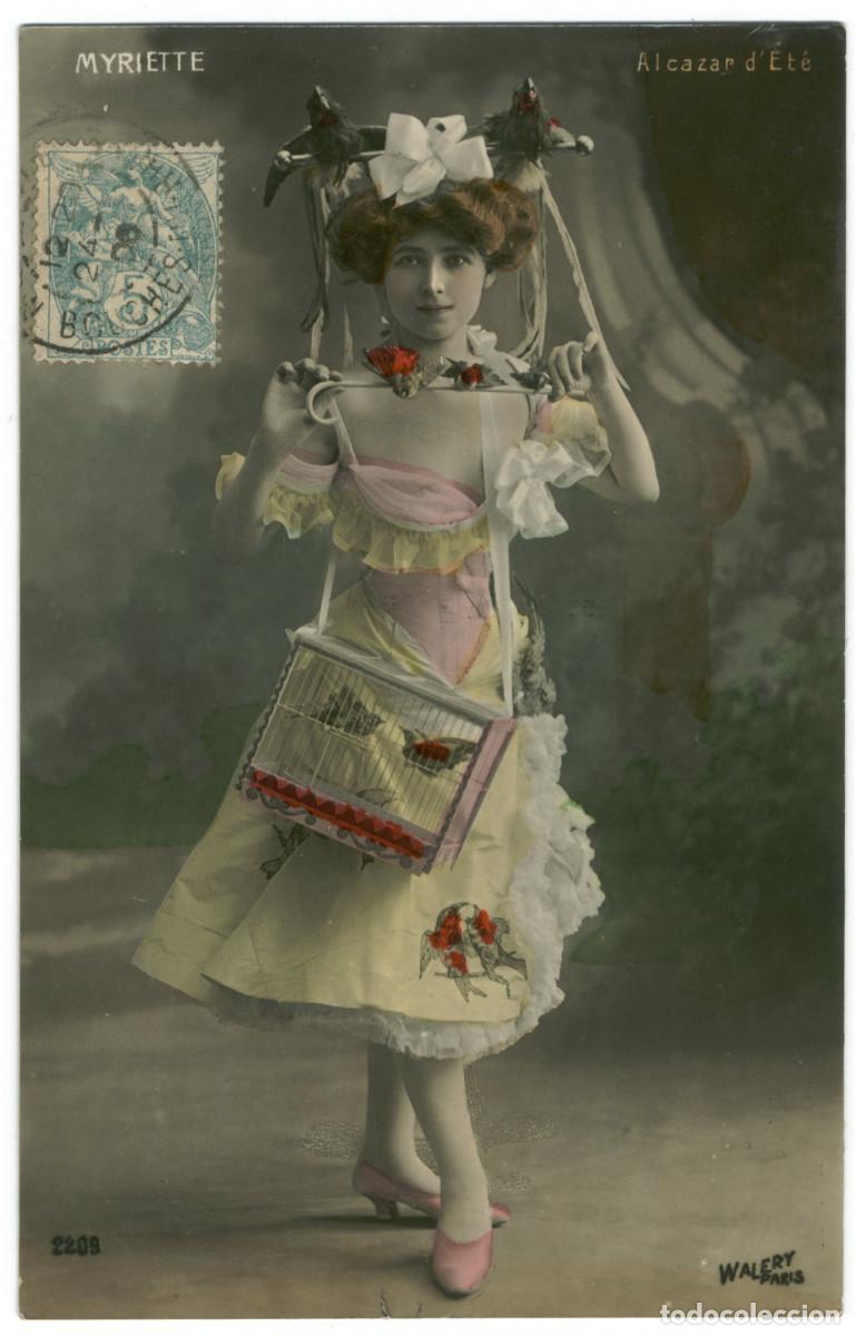 Postales: Actriz MYRIETTE_Imp. R&eacute;unies (Nancy). 2209. Alcazar d'&eacute;t&eacute;. Photo Wal&eacute;ry
