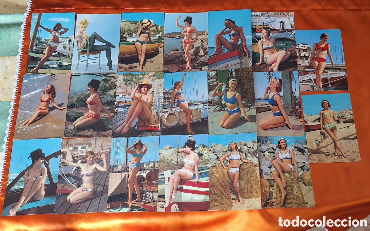 Postales: Lote de 20 Postales Antiguas Chicas en Bikini - Brigitte Bardot -