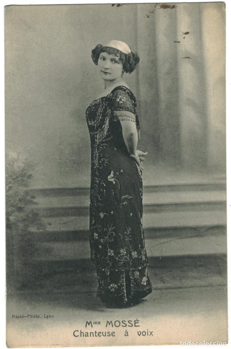 Postales: Actriz MOSS&Eacute;, Mme._Rapid. Chanteuse &agrave; voix