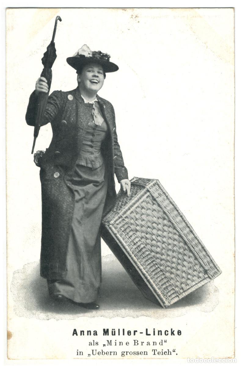 Postales: Actriz M&Uuml;LLER-LINCKE, Anna_Georg Kurtze. As Mine Brand in Uebern grossen Teich